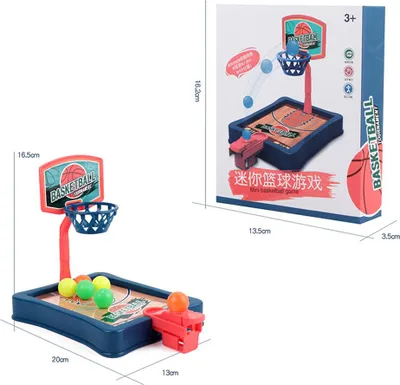 Obrázok produktu pre Mini Basketbal Hračka Rodinná zábava Rodinná hra Desktop Streľba Hop hry modrá