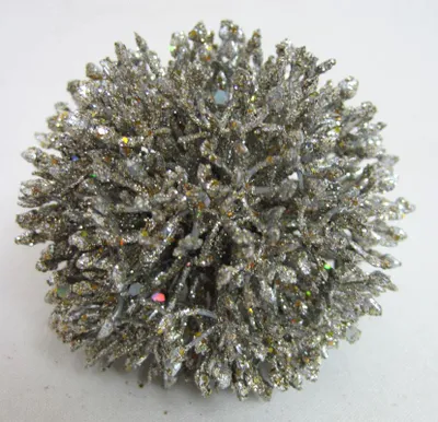 Produktbild von Deko Allium Kugel Champagne mit Glitzer und Pailletten Ø ca. 7 cm