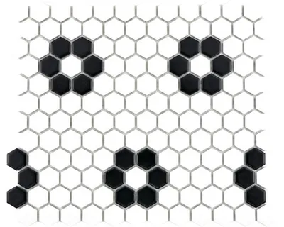 Produktbild von Keramikmosaik HX 030 26,0x30 cm schwarz/weiß