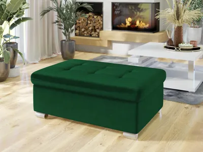 Obrázek produktu pro Taburetka do obýváku NELLI 2 - tmavá zelená 1