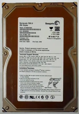 Produktbild von 250GB Seagate Barracuda 7200.8 ST3250823AS SATA ID11996