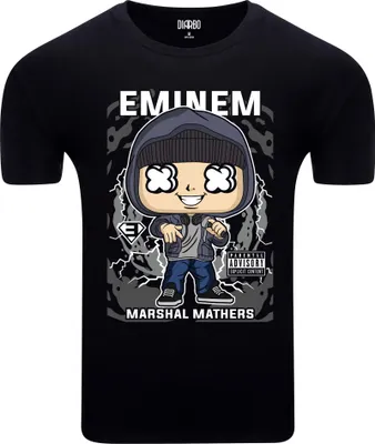 Immagine prodotto di Diarbo t-shirt da uomo con stampa amante della musica Eminem poster nero taglia XS