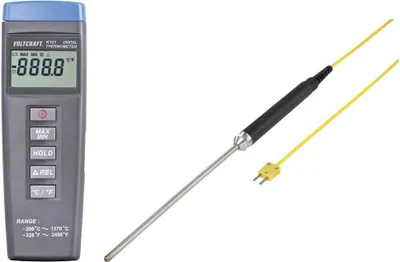 Produktbild von VOLTCRAFT K101 + TP 208 Temperatur-Messgerät Fühler-Typ K