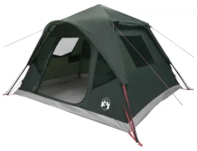 Image de Tente Sofort de vidaXL, vert olive, 305 x 275 x 190 cm, polyester et acier