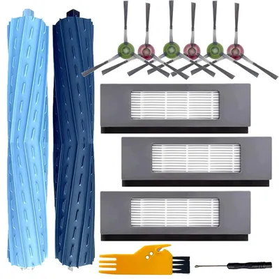 Ersatzteile für Ecovacs Deebot T9 – 2 Hauptbürsten, 3 Filter, 6 Seitenbürsten