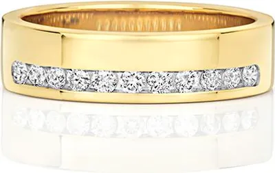 Produktbild von Funkelndes Feuer 18 Karat (750) Gold Halb Eternity Damen - Diamant Ring Brillant-Schliff 0.25 Karat H - I1 I2, 51 (16.2); TRS3827018KYRSL