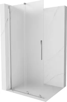 Image de Mexen Velar Paroi de douche coulissante à l'italienne 85 x 200 cm, verre dépoli 8 mm, chromé - 871-085-000-33-01
