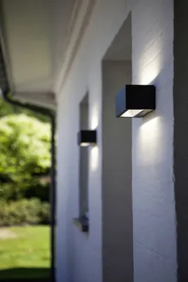 Produktbild von Lutec LED Außenwandleuchte Gemini anthrazit Up- & Downlight