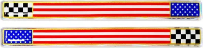 Produktbild von ABARTH Sticker USA Schach 3D HQ selbstklebend UV-Schutzfilter 110 x 10 mm