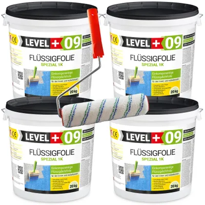 Zdjęcie produktu dla Folia w płynie Level FLÜSSIGFOLIE SPEZIAL L+09 80kg + Wałek Malarski 25cm