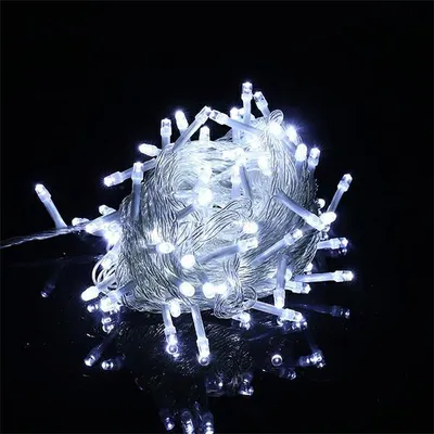 Produktbild von LED-Weihnachtsbaumbeleuchtung 5 m, 50 Lichter, kaltweiß, betrieben mit 3 AA-Batterien