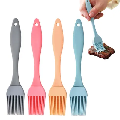 4er-Set Silikon-Backpinsel, hitzebeständig, 17 cm, spülmaschinengeeignet