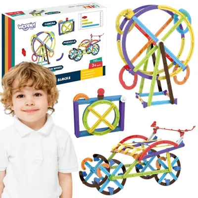 Image de Woopie Blocs de construction mathématiques 3d éducatifs 155 pièces