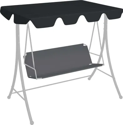 Produktbild von The Living Store Ersatzdach für Hollywoodschaukel Schwarz 188/168x110/145 cm