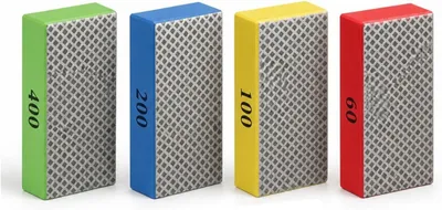 Imagen del producto de Juego de pulidores de diamante, 4 unidades, con granos que van desde 60# hasta 400#, para pulir y lijar