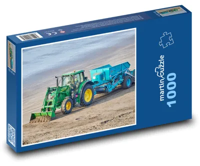 Produktbild von Puzzle 1000 Traktor Strandreinigung - martinpuzzle