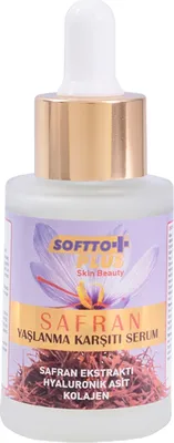 Produktbild von Softto+Plus Anti-Aging-Serum mit Safranextrakt, Kollagen & Hyaluronsäure