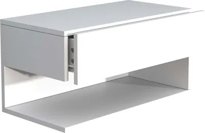 Productafbeelding van UsalXL60 nachtkastje wandmontage 1 lade 1 plank wit.