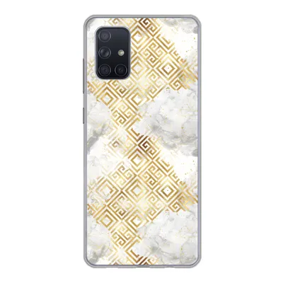 Produktbild von MuchoWow® Handyhülle Schutzhülle Hülle für Samsung Galaxy A51 5G Gold - Marmor - Muster - Geometrie Silikon Softcase Handy Hülle - Abbildung