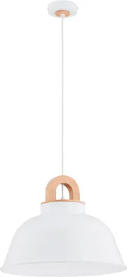 Obrázek produktu pro Bílá skandinávská závěsná lampa se dřevem VAYPER 1xE27 15W ALF61346 Alfa