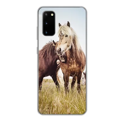 Produktbild von MuchoWow® Handyhülle Schutzhülle Hülle für Samsung Galaxy S20 Pferde - Gras - Frühling Silikon Softcase Handy Hülle - Bild