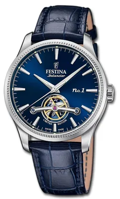 Obrázek produktu pro Pánské hodinky Festina, švýcarská výroba, kožený řemínek, modrá barva, model D3UF1902/6