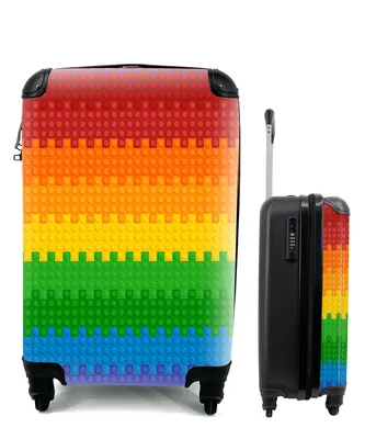Produktbild von MuchoWow® Koffer Handgepäck Trolley Rollkoffer Kleine Reisekoffer mit 4 Rollen - Patoon - Regenbogen - Cabin Size < 55x40x23 cm & 55x40x20 cm - Fotokoffer - Kabinenkoffer - Boardgepäck - Reise-Box - Reisekoffer - Reisegepäck - Koffer mit Bild - Trolley für Kinder