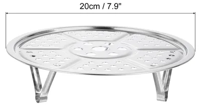 Produktbild von Edelstahl-Dampfgestell mit St?nder, 7,9 Zoll Topf-Dampfblech fš¹r Schnellkochtopf, silberfarben