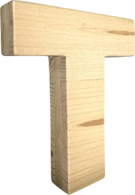 Produktbild von Zayno® Holzbuchstabe "T" aus massivem Fichtenholz | Kinderzimmerdekoration, Babyname, Handarbeit, Hergestellt in Deutschland,  Germany