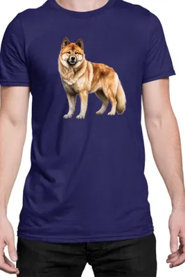 Produktbild von Herren T-Shirt Dogs Breeds Akita Dog Breed 006, Man M / Dunkelblau