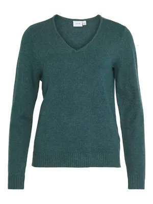 Produktbild von VILA Dünner Strickpullover Knitted Basic Stretch Sweater Langarm V-Neck VIRIL Größe: XXL