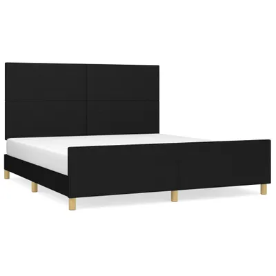 Immagine prodotto di vidaXL Struttura letto senza materasso nero 160x200 cm tessuto