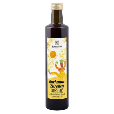 Obrázek produktu pro Kurkuma-citron sirup ovocný nápojový koncentrát BIO 500ml SONNENTOR