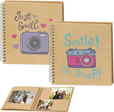 Produktbild von Sammelalbum 16,5 x 16,5 cm, 2 Stücke, 20 Blätter, säurefreies Kraftpapier, für Fotos