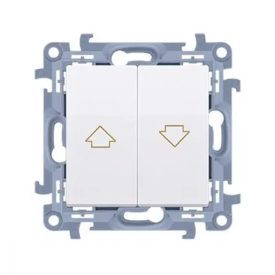 Obrázek produktu pro Kontakt-Simon CZP1.01/11, Tlačítkový spínač, Plast, Bílá, IP20, IP44, 250 V, 10 A