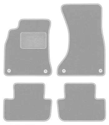 Image de Tapis de sol en moquette pour Audi A4 B8 2007-2015 (berline/break/Allroad) – jeu 4 pièces, gris, sur mesure – Wielganizator OSLO