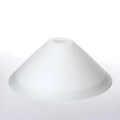 Immagine prodotto di Paralume in vetro di ricambio bianco E14 foro ø 30mm paralume a cono vetro opale