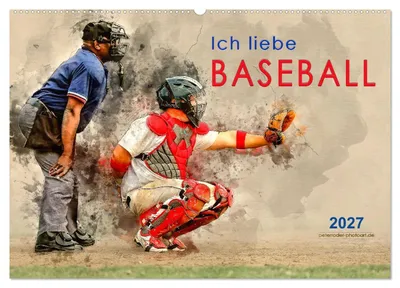 Produktbild von Ich liebe Baseball (Wandkalender 2027 DIN A2 quer), CALVENDO Monatskalender