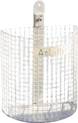 Produktbild von Abfallbehälter Nierenform montiert mit Standpfosten Ø 60 mm, H: 1300 mm