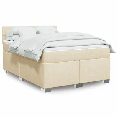 Produktbild von Möbel Boxspringbett mit Matratze Creme 140x200 cm Stoff - Klassische Betten 3285916