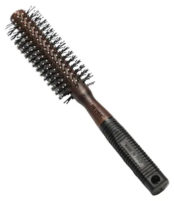 Obrázek produktu pro Příslušenství pro kadeřnický salon, model: 724, kulatý kartáč na vlasy, černá/hnědá barva, velikost S, pro styling