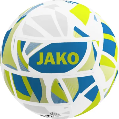 Image de JAKO Unisex Miniball Iconic, Couleur:blanc/bleu jako/jaune fluo, Taille:1