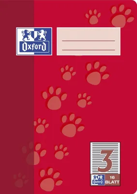 Produktbild von Oxford Junior Schulheft "Tatzen" DIN A5 Lineatur 3 16 Blatt