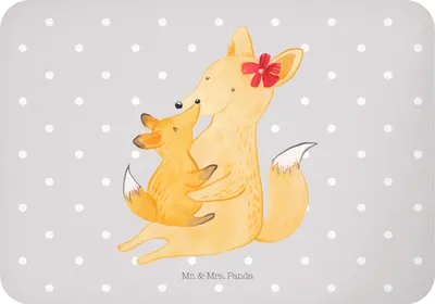 Produktbild von Mr. & Mrs. Panda magnet Fuchs Mama - Grau Pastell - Geschenk, Kühlschrankmagnet, Mami, küchenmagnet, Muttertag, haftmagnet, whiteboardmagnet, Schoß, tafelmagnet, Mutter