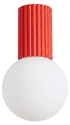 Zdjęcie produktu dla Plafon HALO czerwony IP44 1xG9 8W aluminium/szkło 21x12x12cm Sollux Lighting
