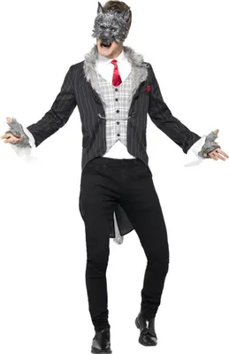 Produktbild von Werwolf Halloween Herrenkostüm grau