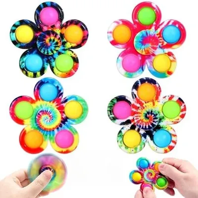 Zdjęcie produktu dla Fidget spinner pop sensoryczne zabawki antystresowe dla dzieci 4 szt