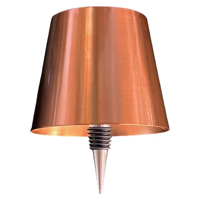 Image de Lampe LED sans fil Warmpi pour bouteille - Lampe de table rechargeable à intensité variable - Métal brossé bronze - Lampe pour bouteille étanche IP54 pour l'extérieur et l'intérieur