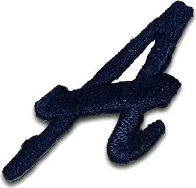 Produktbild von Buchstabe A 3.5x2.8cm: Alphabet Buchstaben Einzeln Auswählbar - Aufnäher, Bügelbild, Aufbügler, Applikationen, Patches, Flicken, Zum Aufbügeln