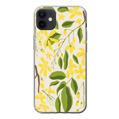 Produktbild von MuchoWow® Handyhülle Schutzhülle Hülle für iPhone 12 mini Blume - Gelb - Muster Silikon Softcase Handy Hülle - Bild